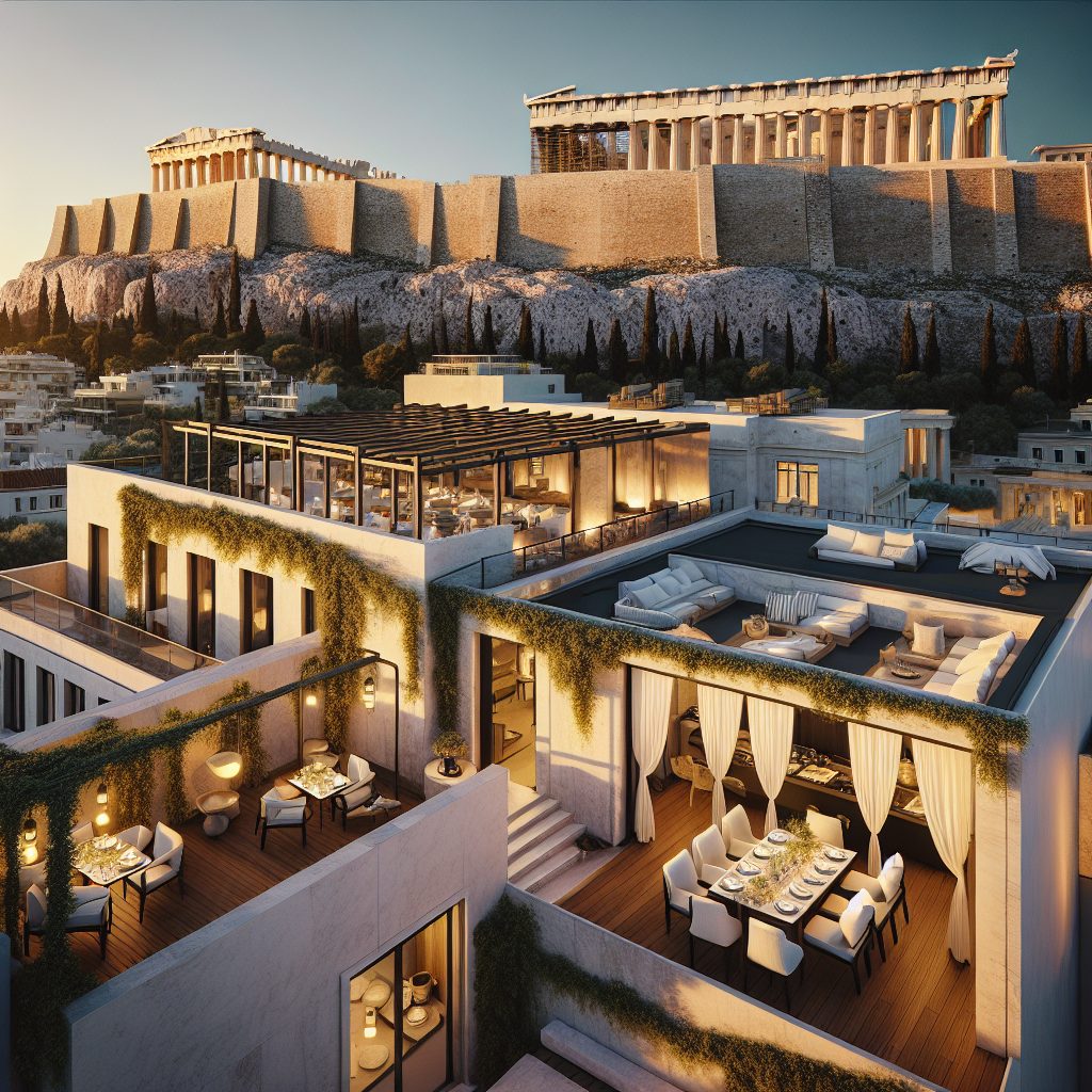 Athens Acropolis Facing Suites with Rooftop Dining