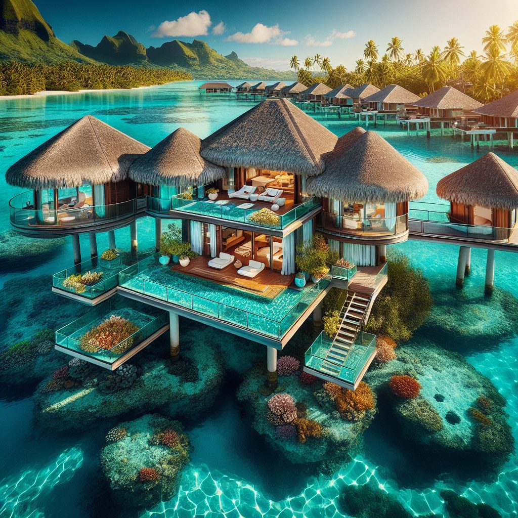 Bora Bora Reef Edge Villas with Transparent Floor Panels
