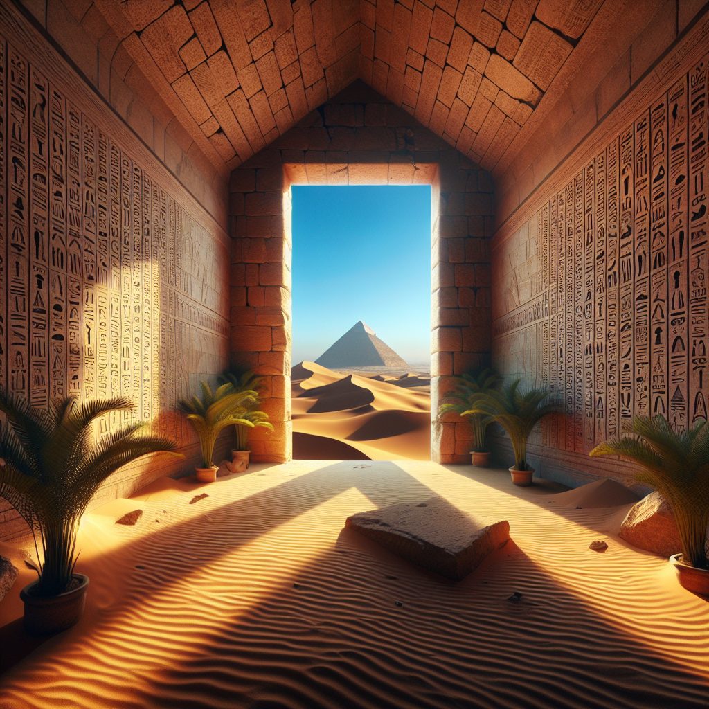 Cairo Pyramid Facing Rooms with Desert Horizon