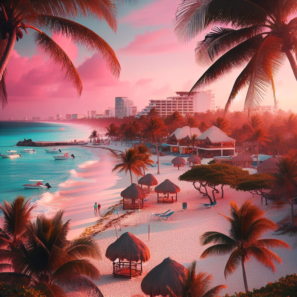 Cancun Coastal Sanctuaries with Vibrant Atmosphere