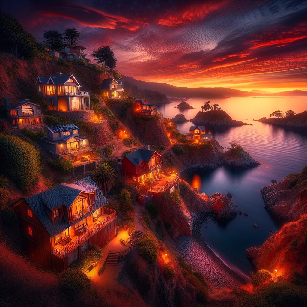 Chile Cliff Villas Facing Pacific Sunset Glow