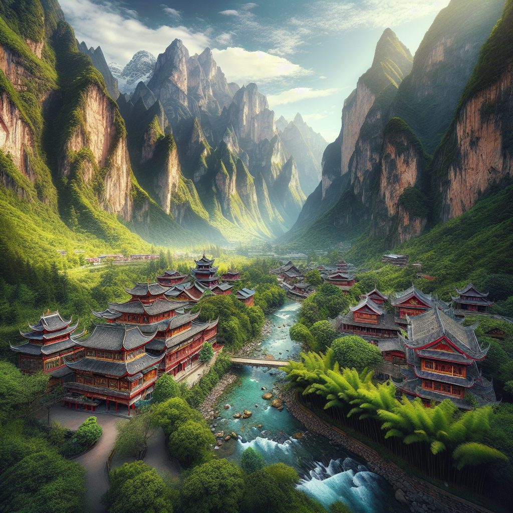 China Scenic Retreats Hidden Among Mountain Valleys