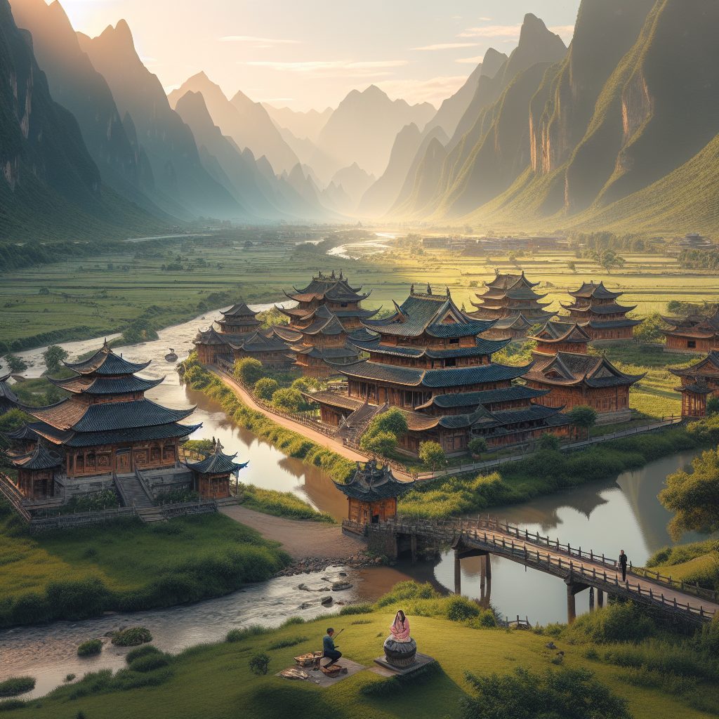 China Valley Sanctuaries Surrounded by Mountains
