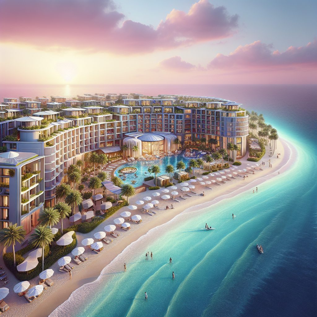 Crescent Resorts With Scenic Curves and Wealthy Beachfront Ease