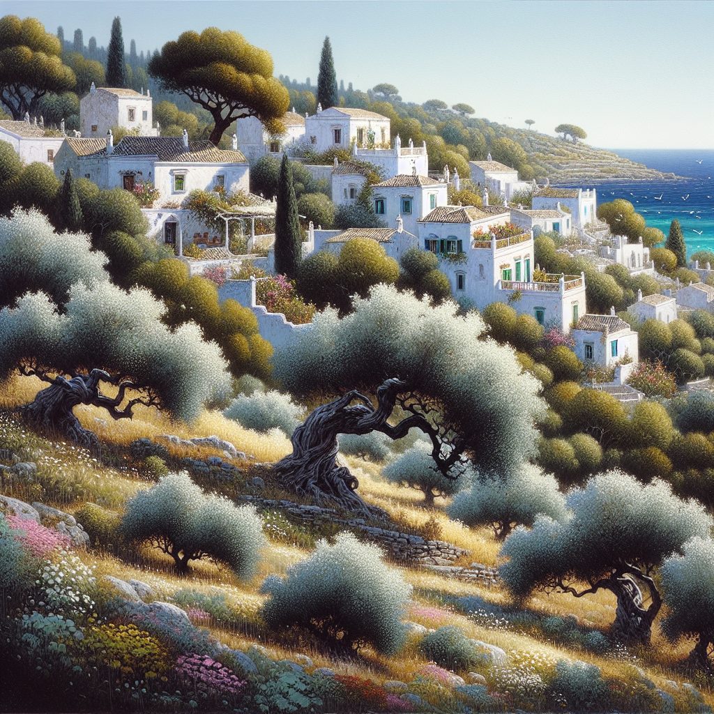 Crete Hillside Villas with Ancient Olive Tree Shade