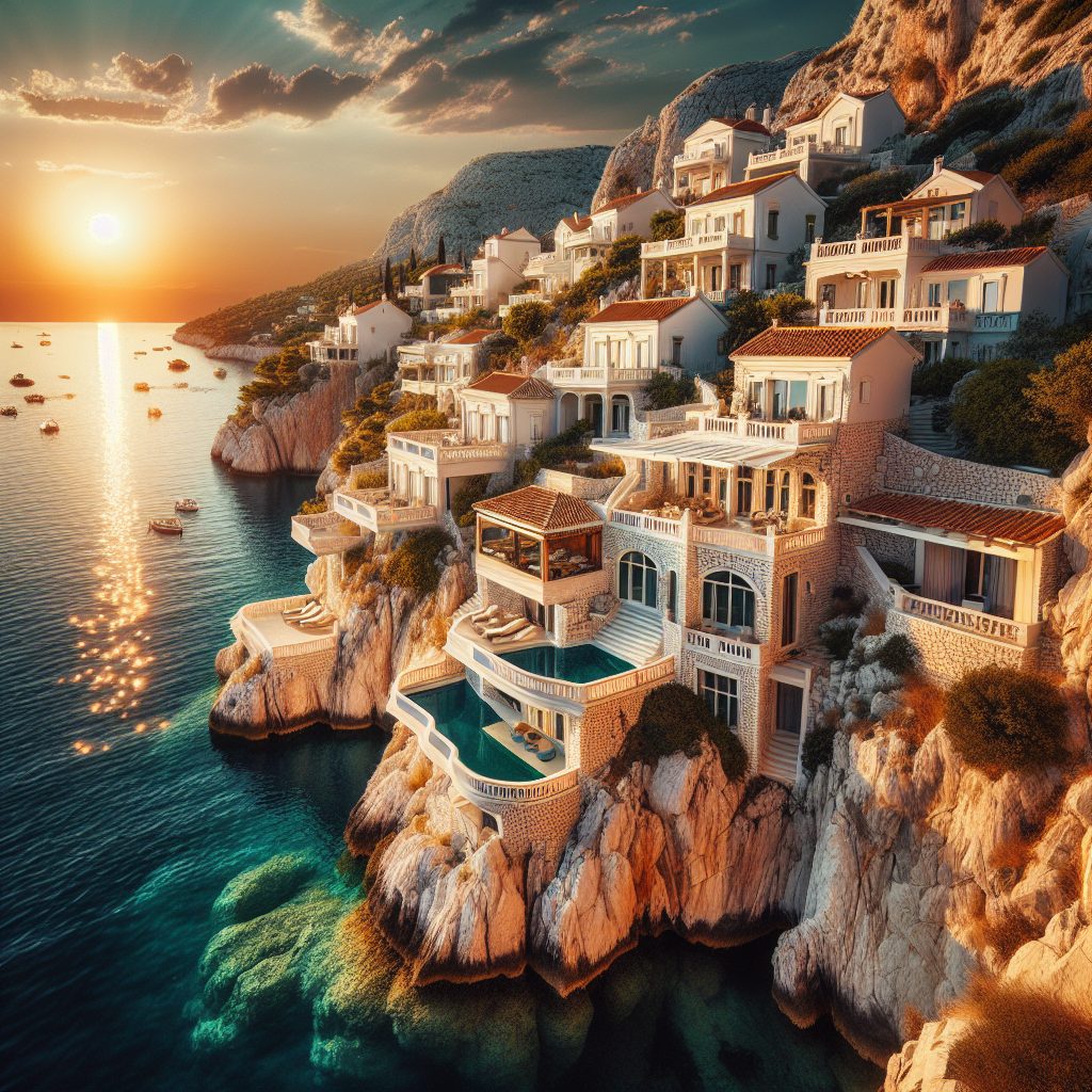 Croatia Cliff Villas Facing Adriatic Crystal Waters