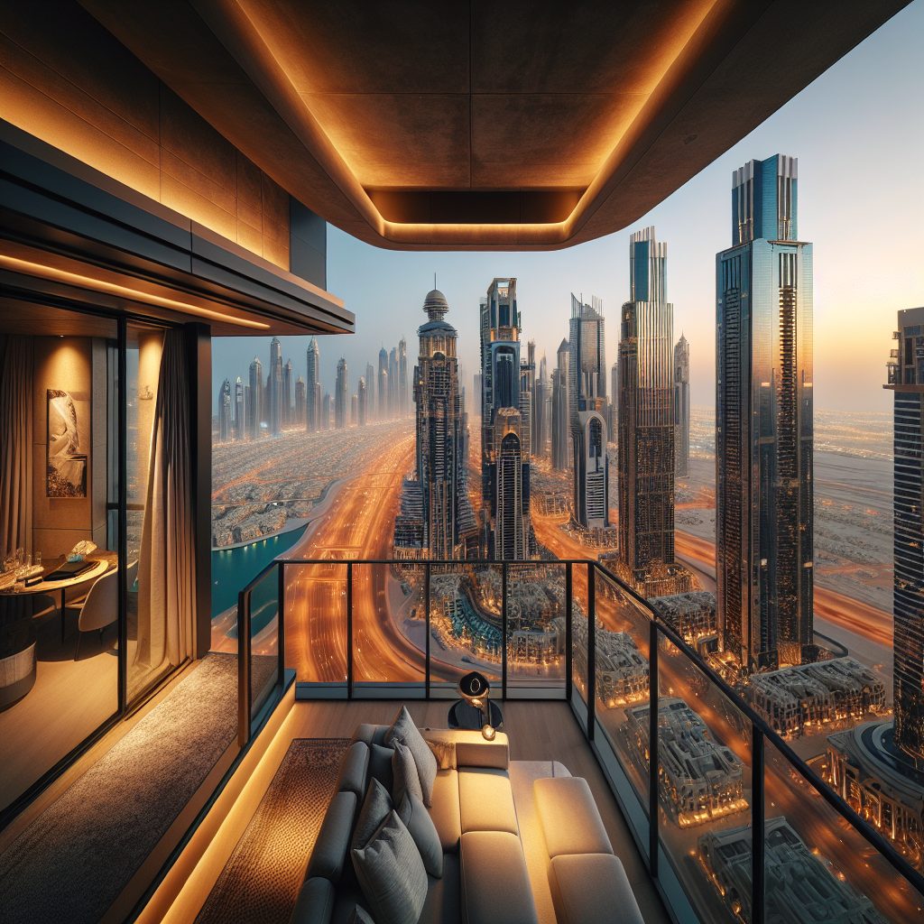 Dubai Sky Tower Rooms Facing Downtown Skyline Glow