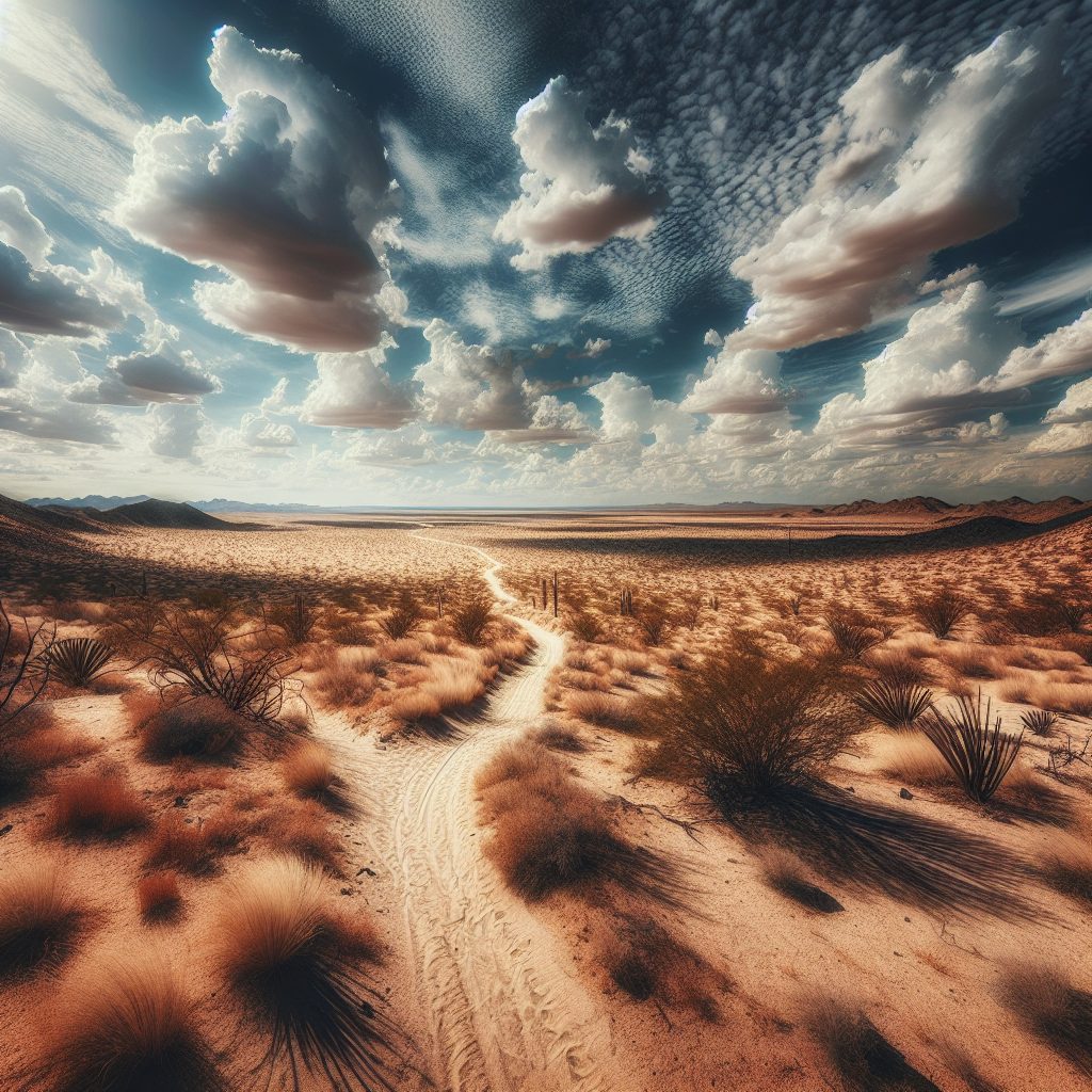Exploring Remote Desert Trails Under Open Skies