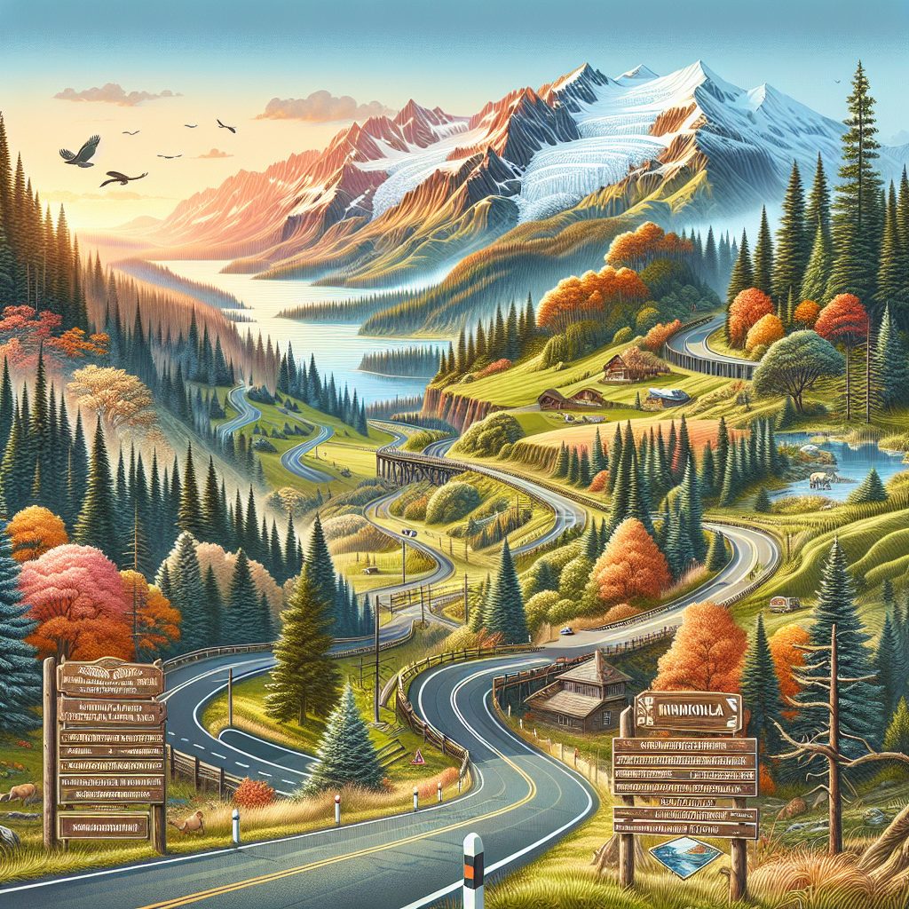 Exploring Scenic National Routes with Iconic Landscapes