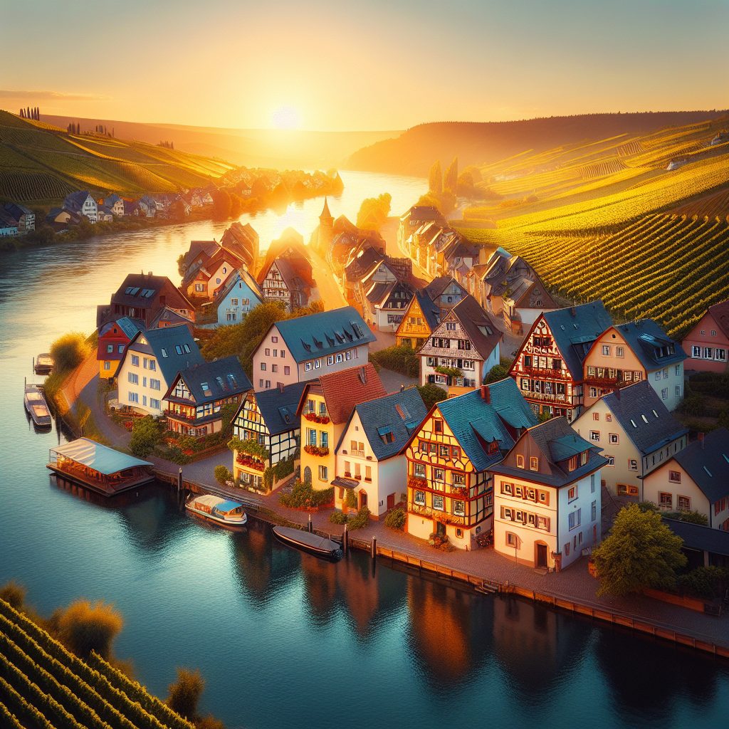 Germany Riverside Villas with Vineyard Backdrop