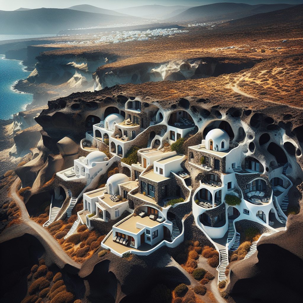 Greece Cave Villas Carved into Volcanic Rock