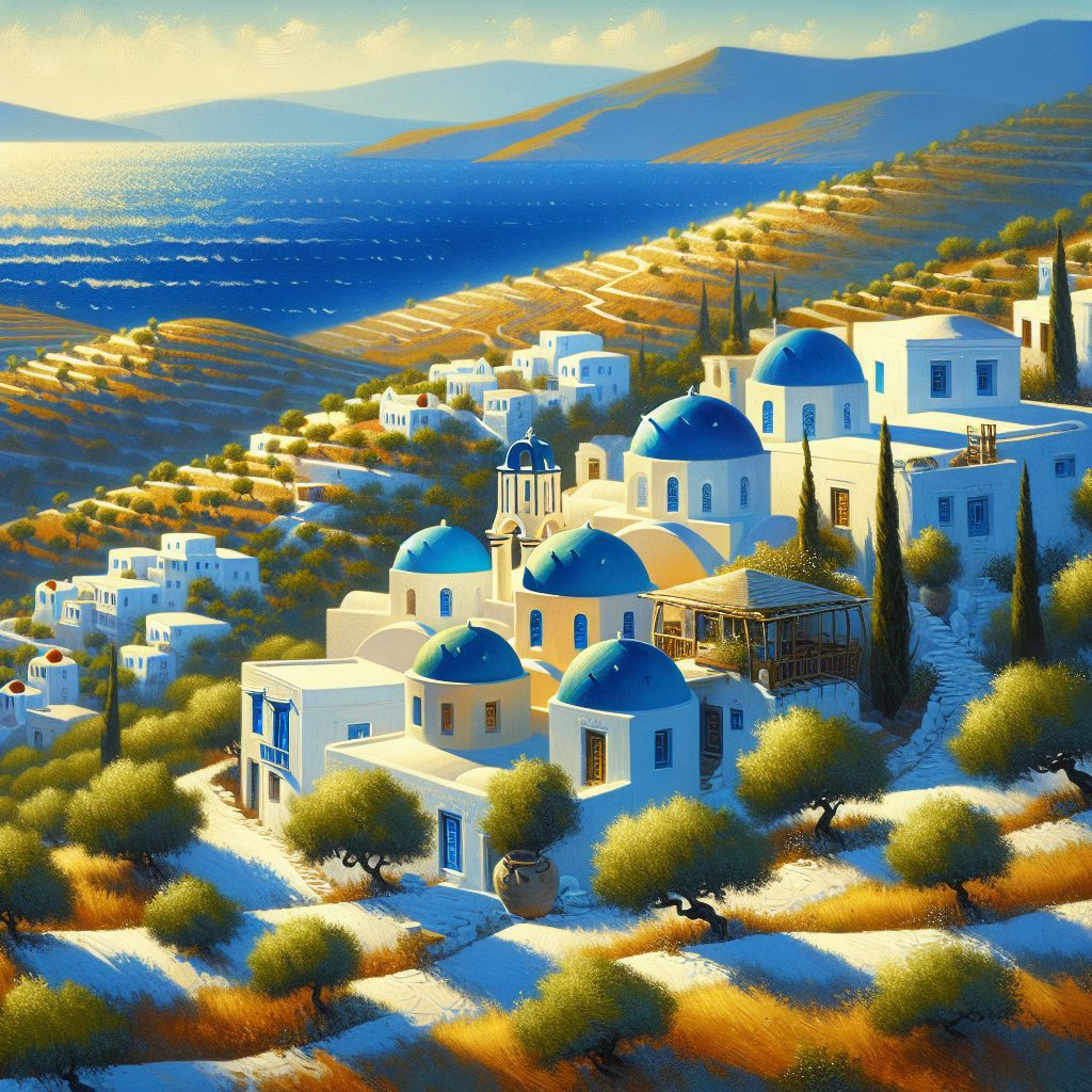 Greek Island Terrace Villas with Aegean Wind Flow