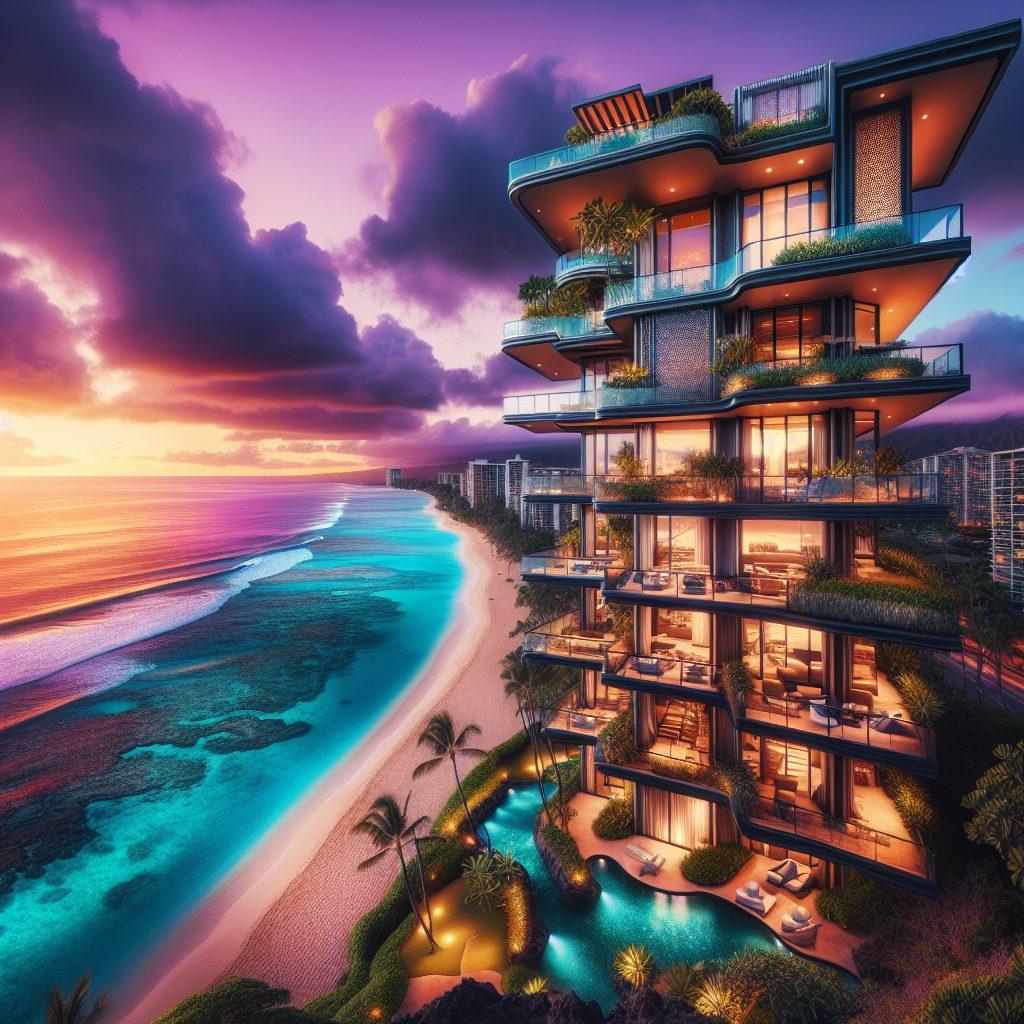 Honolulu Beach Tower Suites with Ocean Glow