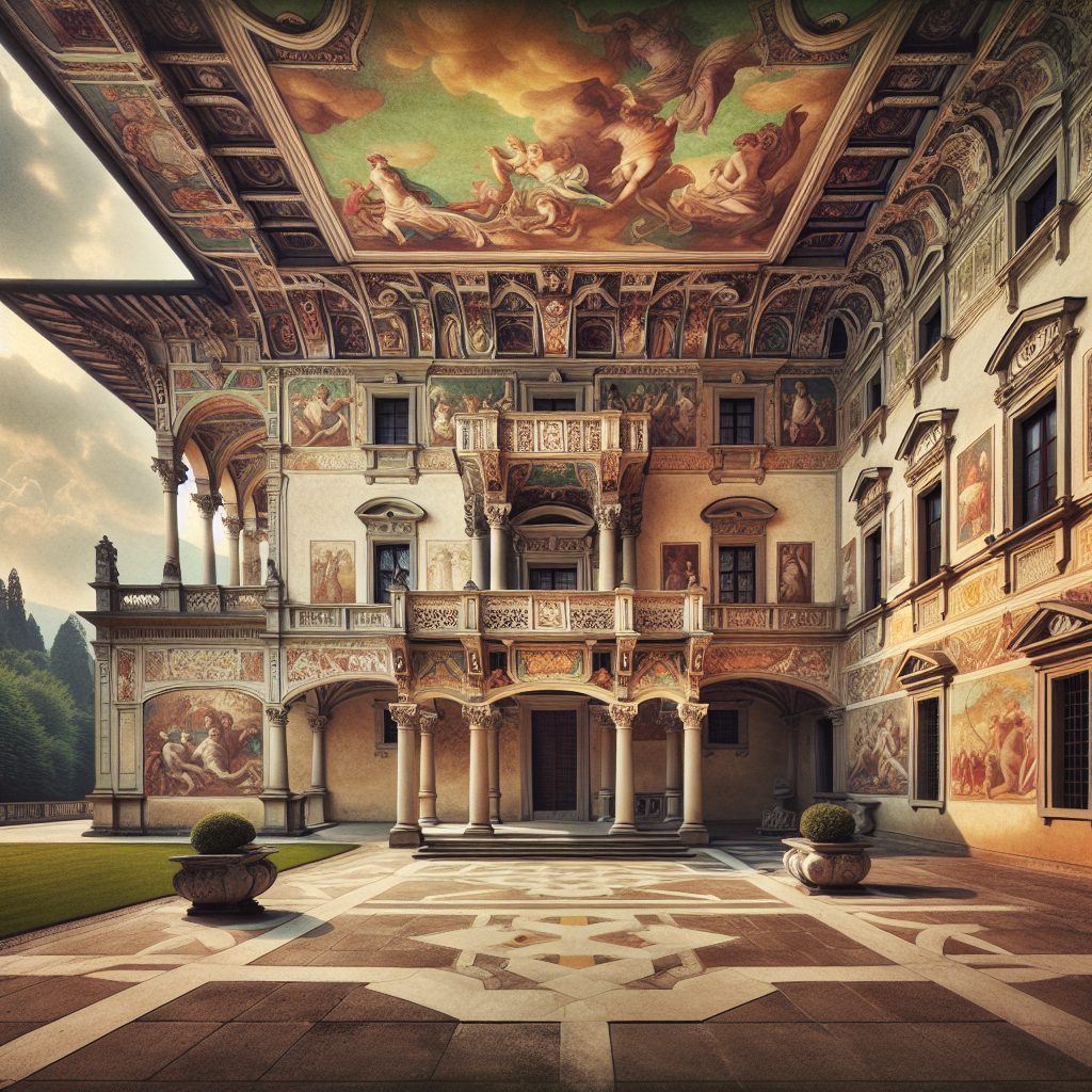Italy Renaissance Villas with Fresco Ceiling Details