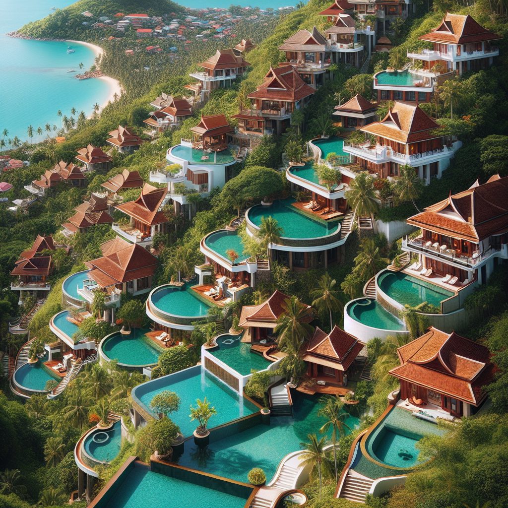 Koh Samui Hillside Villas with Multi Level Pools