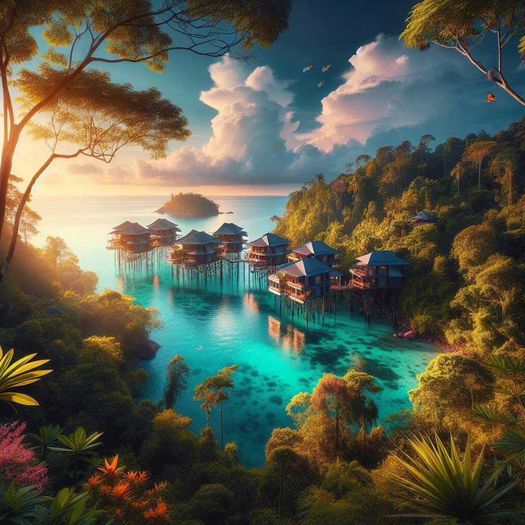 Langkawi Ocean Villas Framed by Rainforest Hills