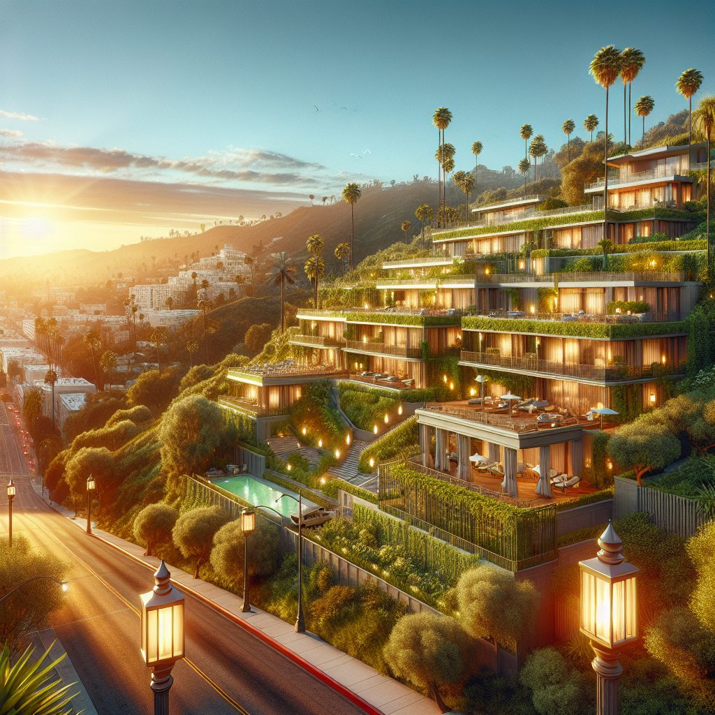 Los Angeles Hillside Hotels with Sunset Boulevard Access