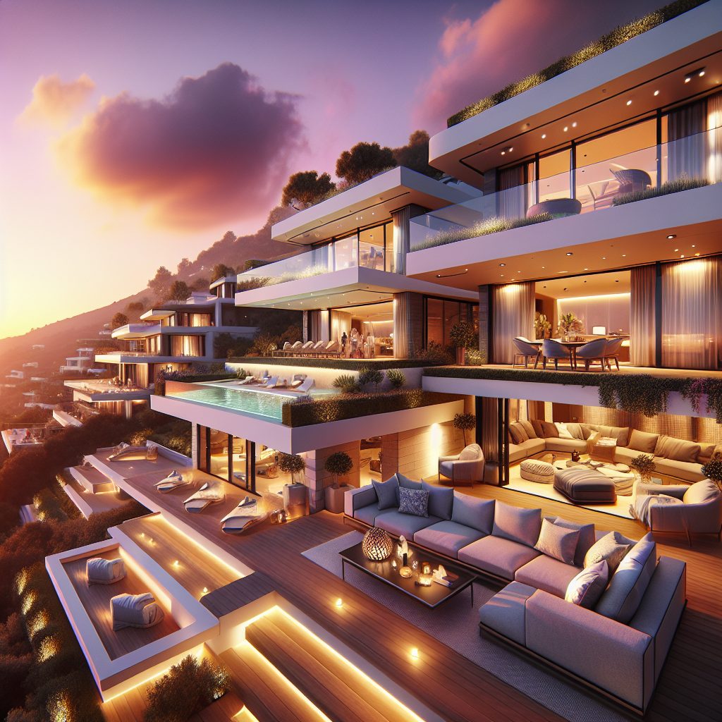 Luxury Villas With Scenic Terraces and Sunset Lounge Spaces