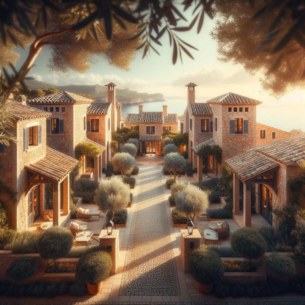 Mallorca Arch Villas with Mediterranean Stone Design