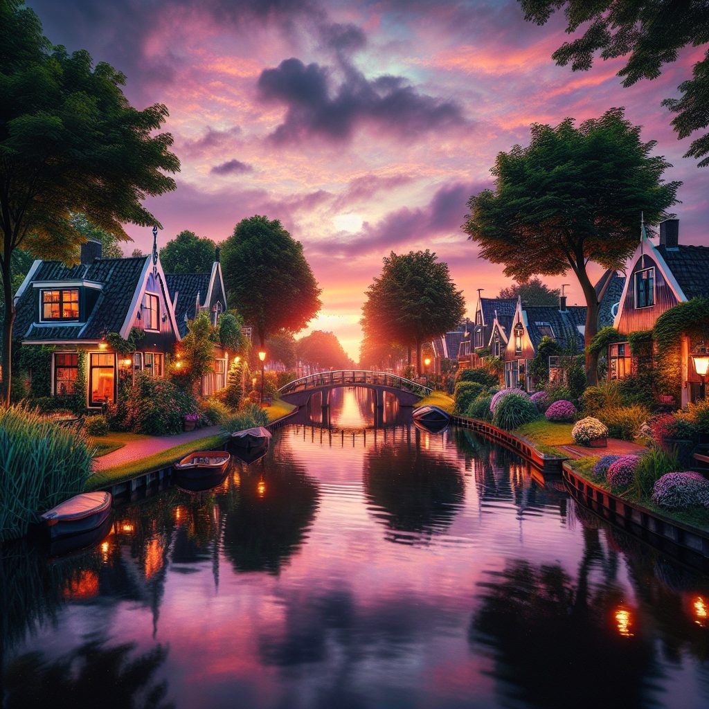 Netherlands Water Retreats Along Calm Canals
