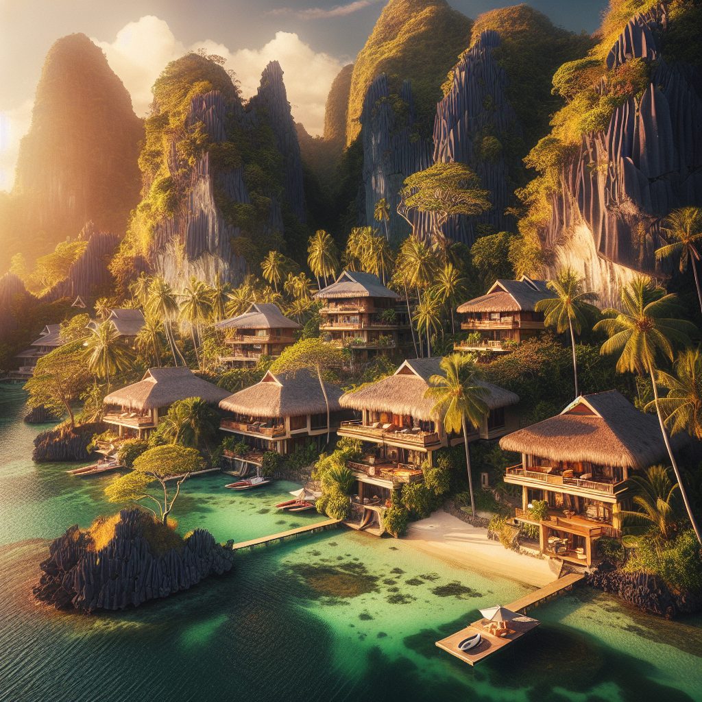 Palawan Hidden Bay Villas Surrounded by Limestone Walls