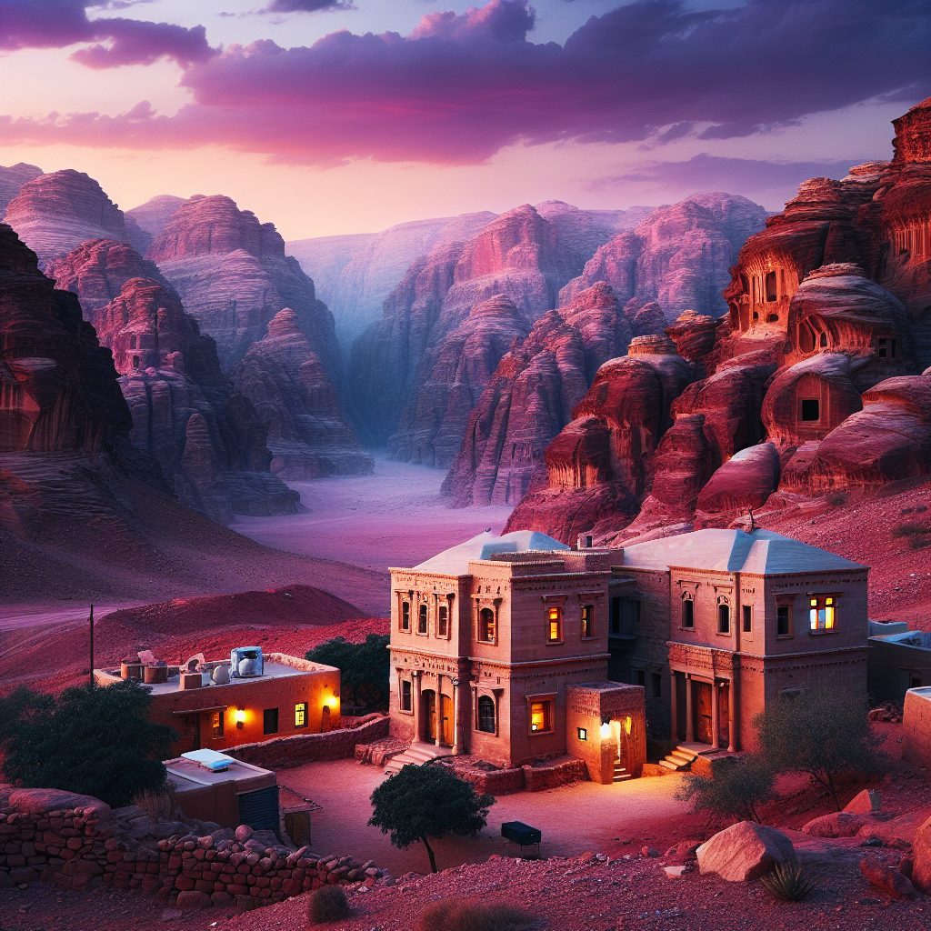 Petra Canyon Villas Surrounded by Red Sandstone