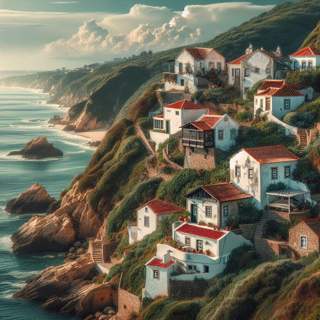 Portugal Cliffside Retreats Over Atlantic Ocean