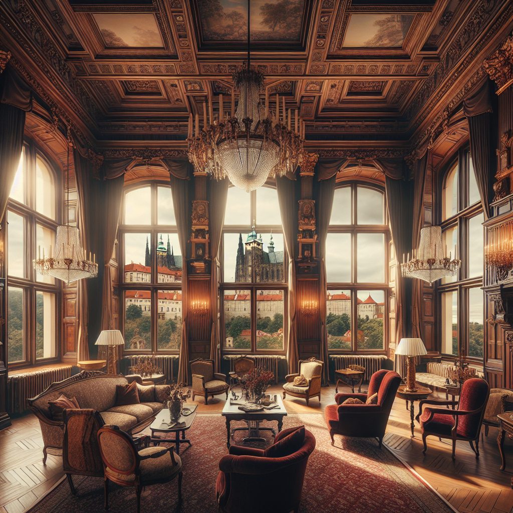 Prague Castle Facing Rooms with Old World Feel