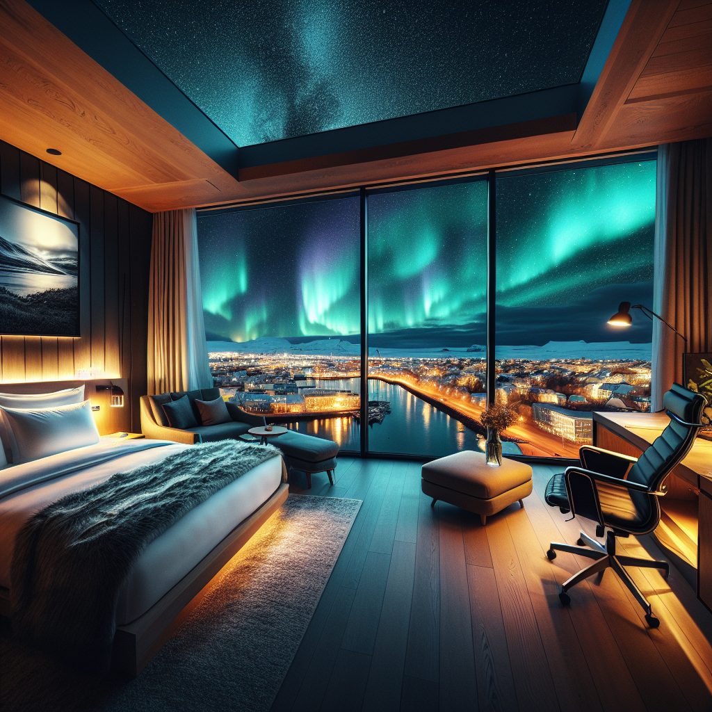 Reykjavik Aurora Rooms with Northern Night View