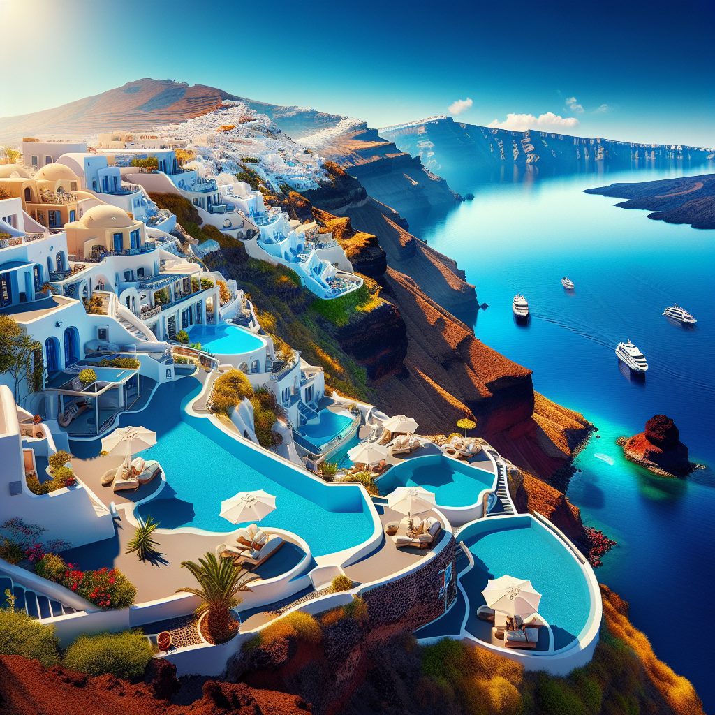 Santorini Infinity Edge Villas Facing Volcano Basin