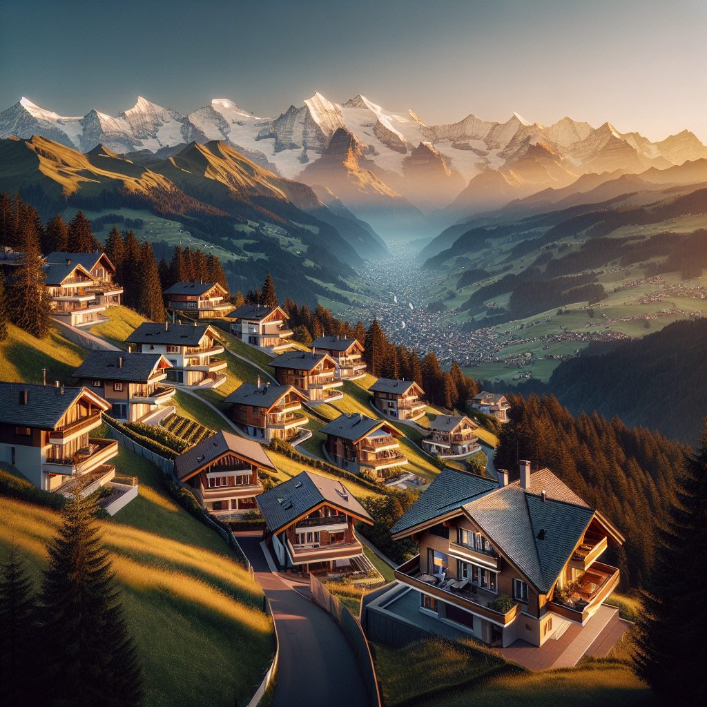 Swiss Panorama Ridge Villas Facing Endless Alps