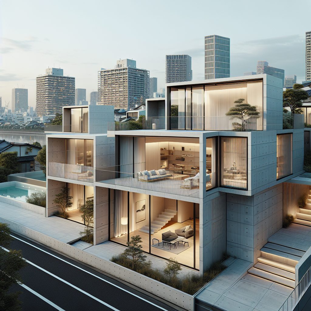 Tokyo Minimal Villas with Smart Glass Interiors