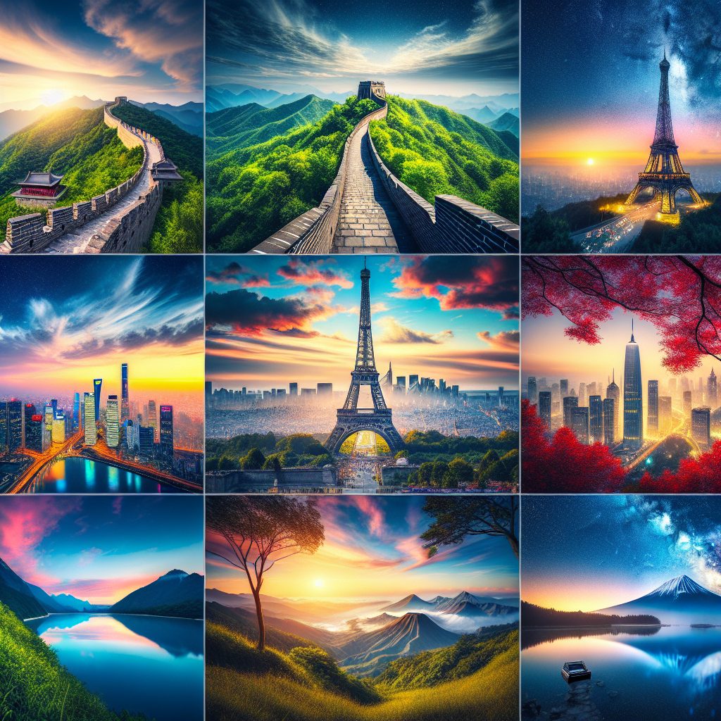 Traveling Across Scenic Destinations with Famous Landmarks
