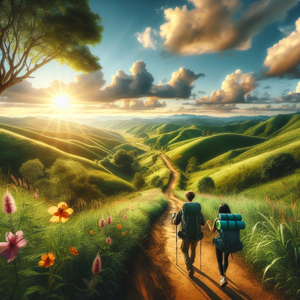 Traveling Through Countrysides Filled with Rolling Hills