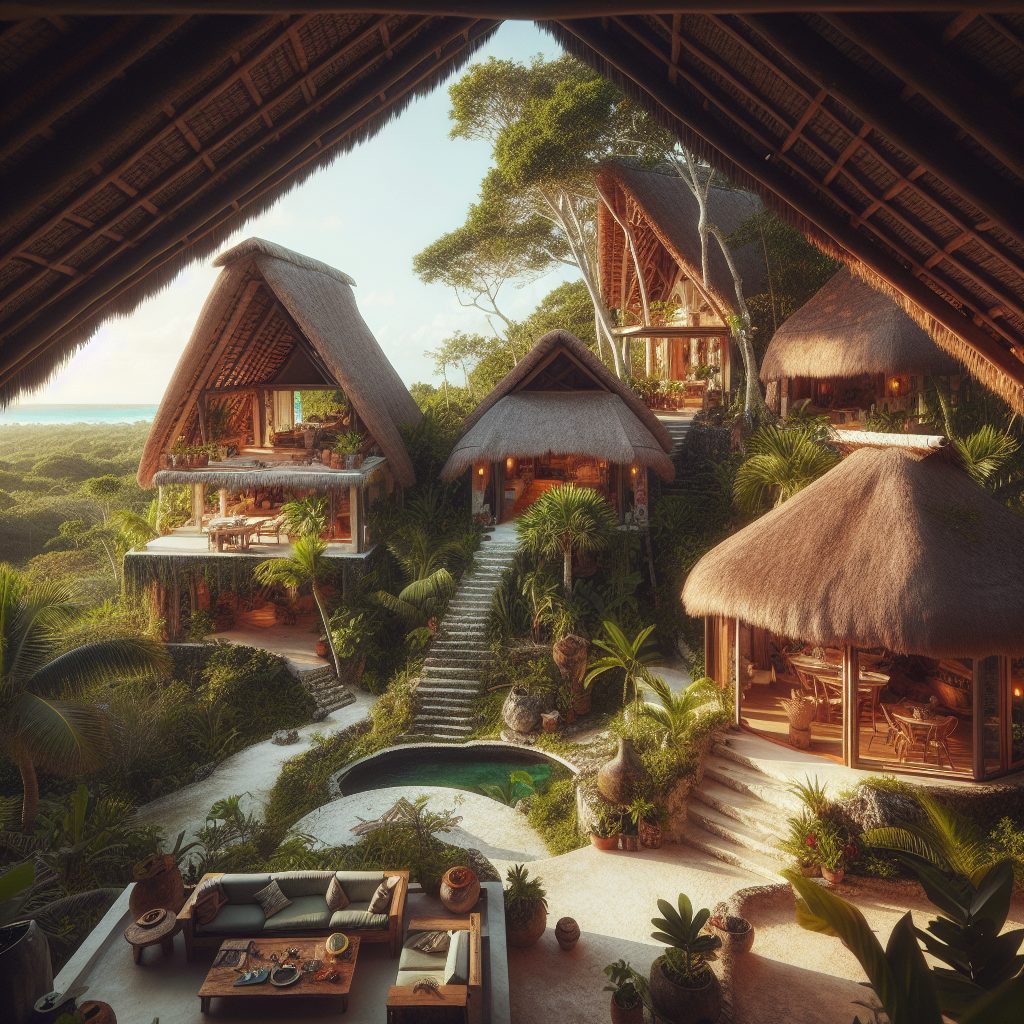 Tulum Bohemian Villas with Jungle Open Roof Concept