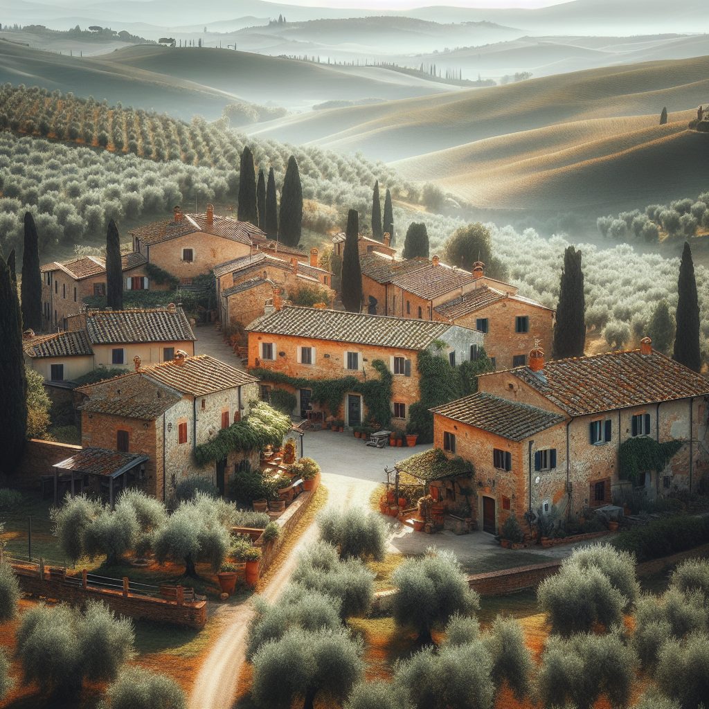 Tuscany Heritage Farm Villas with Olive Grove Surroundings